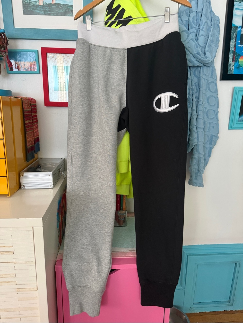 VTG Champion Color Block Reverse Weave Sweatpants